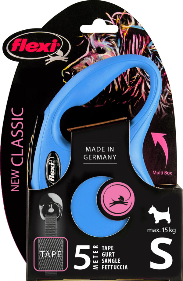 FLEXI NEW CLASSIC SANGLE M BLEU 5M