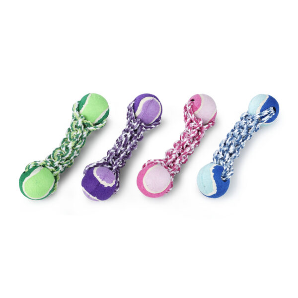 Corde de jeu avec 2 balles tenis