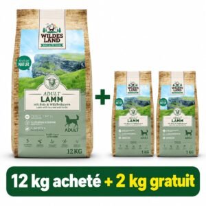 WL Adulte Agneau avec riz et herbes sauvages 12 kg + 2x1kg offert( sans Gluten et Hypoalegénique)