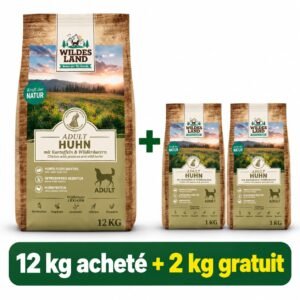 WL Adulte Poulet de campagne sauvage aux pommes de terre et aux herbes sauvages 12 kg + 2x 1kg offert ( Sans Céréales)