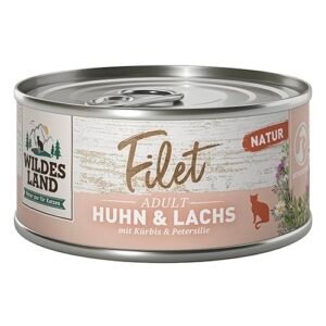 WL – Pack Economique Adulte- Filets 12 x 80 gr – Poulet et Saumon à la citrouille et aux persil