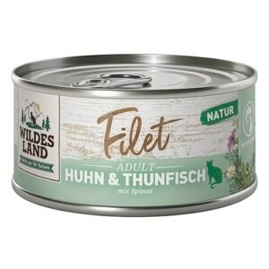 WL – Pack Economique Adulte- Filets 12 x 80 gr – Thon et Poulet aux Epinards