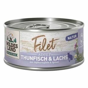 WL – Pack Economique Adulte- Filets 12 x 80 gr – Thon et saumon aux Patate douce et Epinards